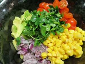 Mexican chick pea salad